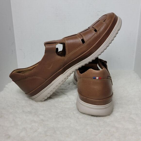 Mephisto Tarek Hazelnut Men's Size Fisherman Leather Brown Sandals - Picture 5 of 12